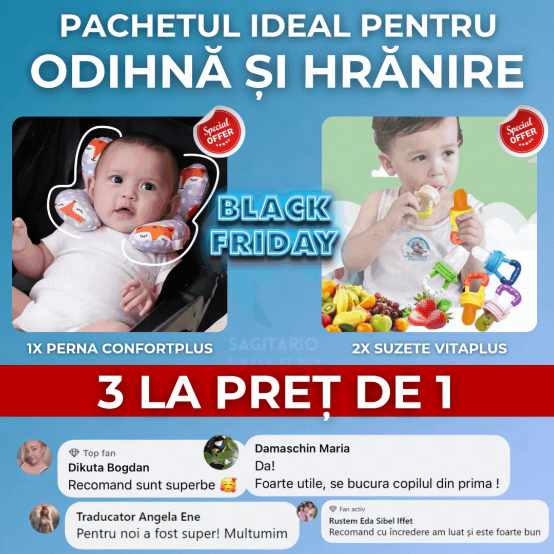 !! Pachetul Ideal pentru Odihnă și Hrănire Bebe - 3 la pret de 1 !!